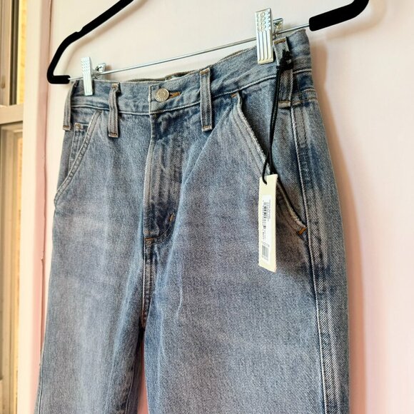 NWT AGOLDE Cooper Trouser Jeans Straight Leg Denim in Command Blue 23 - Picture 8 of 12